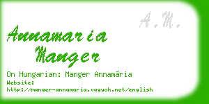 annamaria manger business card